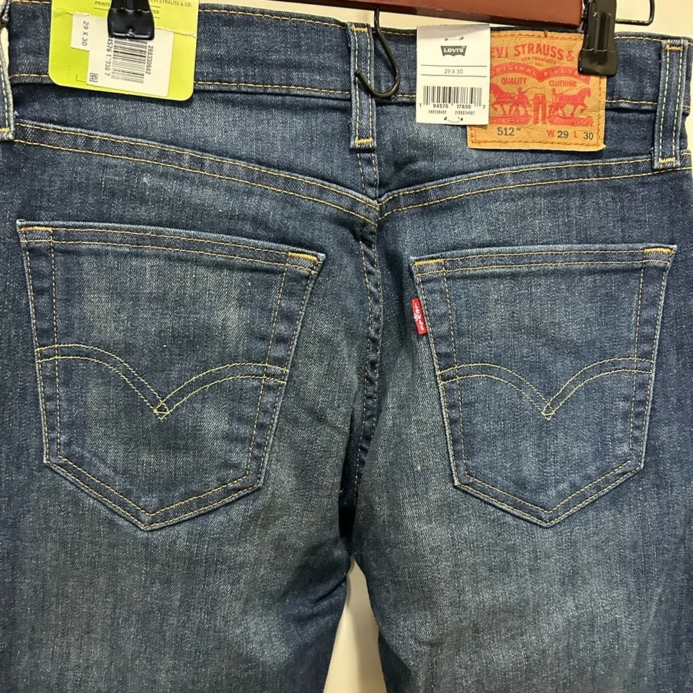Levi's 512 Dark Blue Jeans - NWT 29x30 - Picture 6 of 7